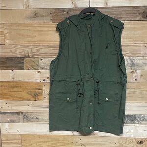 Zenana Outfitters size XL Olive Lightweight Utility Vest with Lots Of Pockets